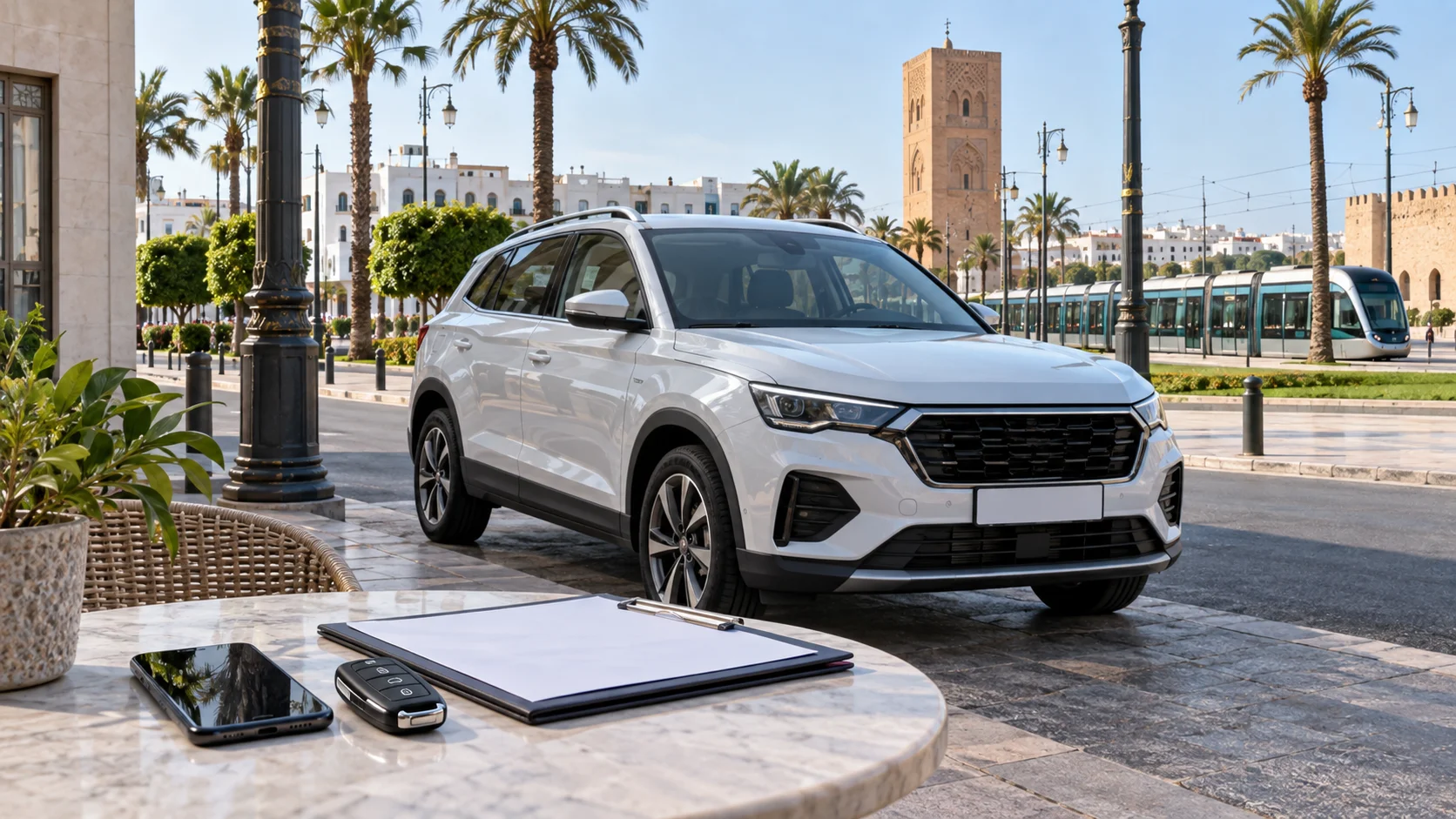 location de voiture sans dépôt vs franchise zéro Rabat